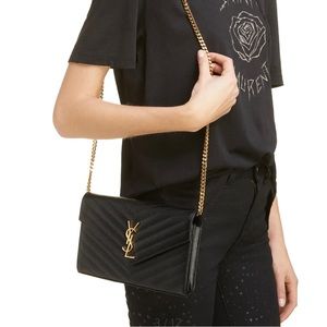 YSL Large Wallet on a Chain - New